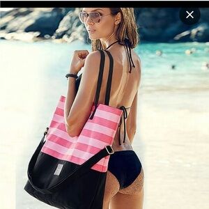 Victoria's Secret Pink and Black Tote Bag